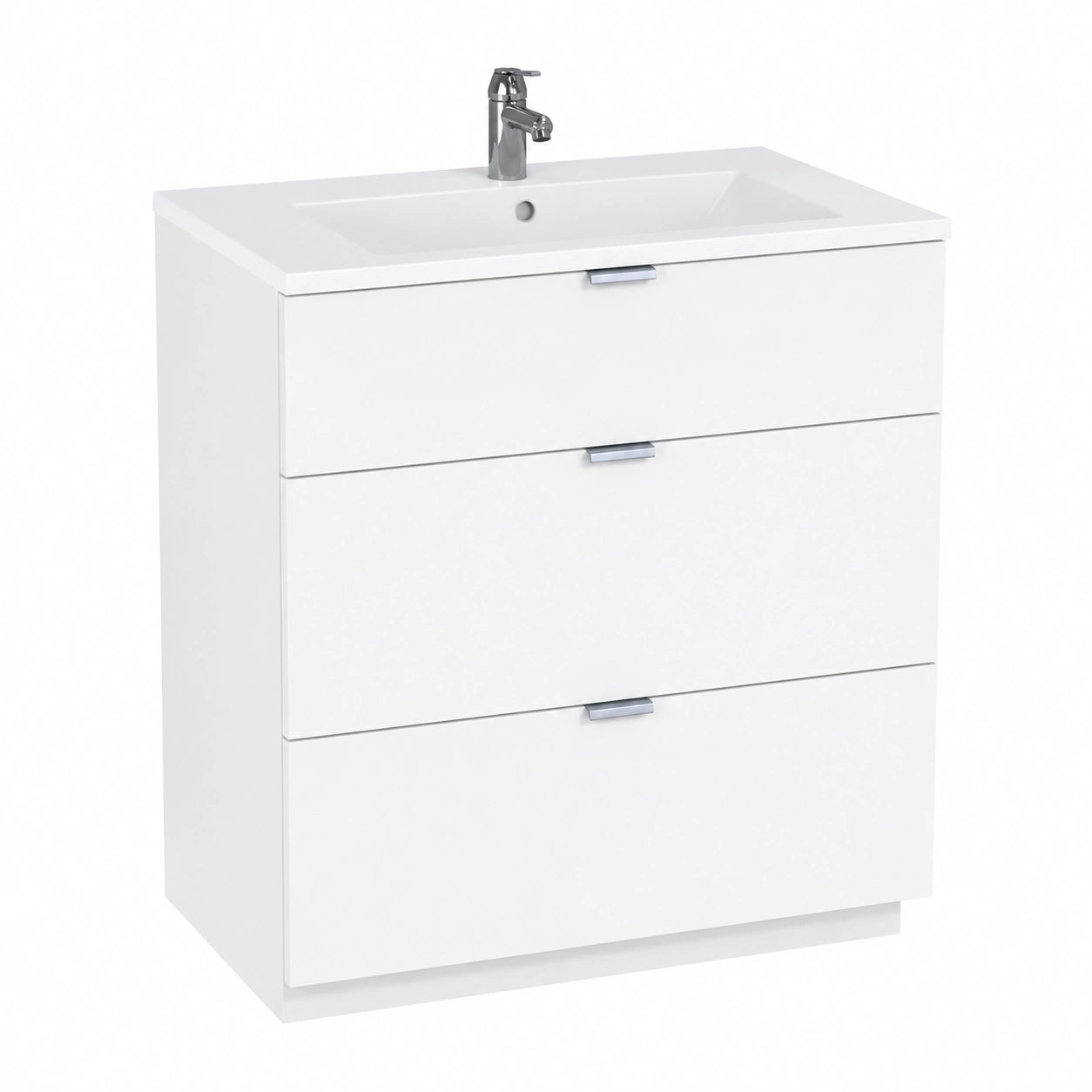Ensemble de meubles de salle de bain, avec tiroirs, coloris blanc, pour la salle de bain