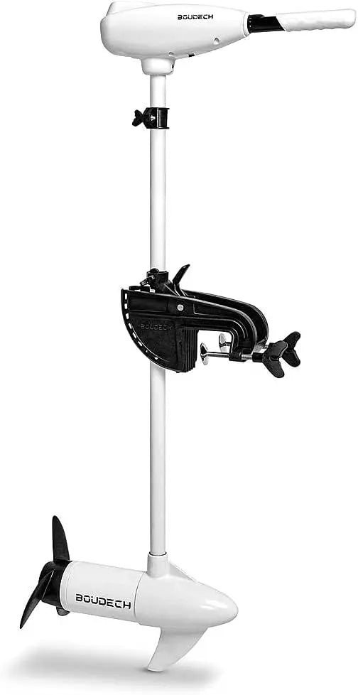Moteur électrique hors-bord de 46 livres pour canot pneumatique avec hélice blanche à trois pales – 480 W