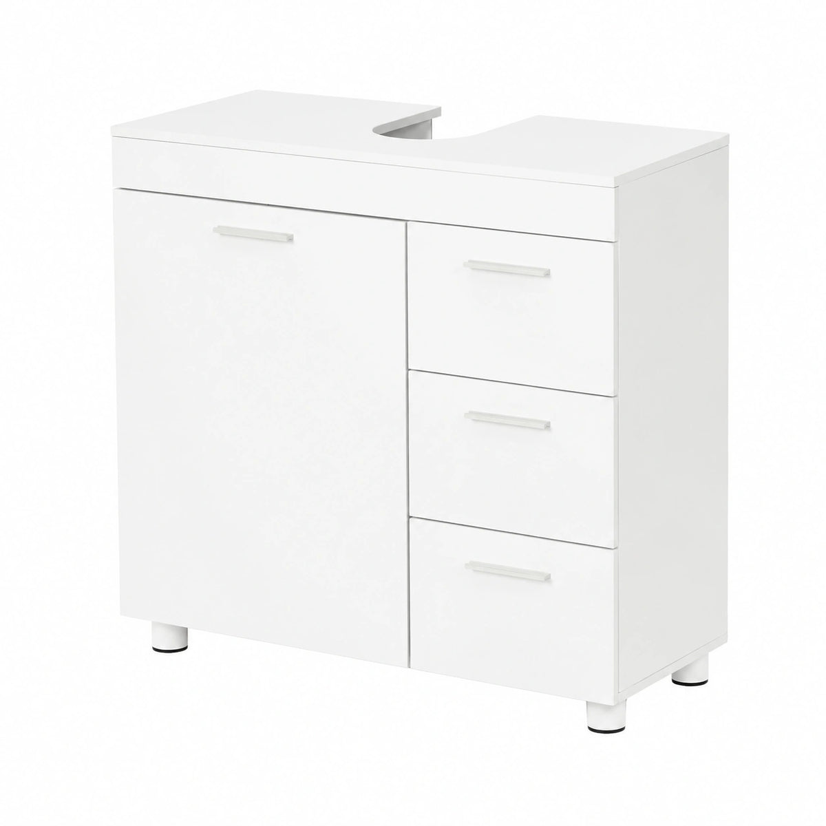 Armoire, réglable, avec rangement, avec tiroirs, coloris blanc, 70 x 30 x 64 cm, pour la chambre