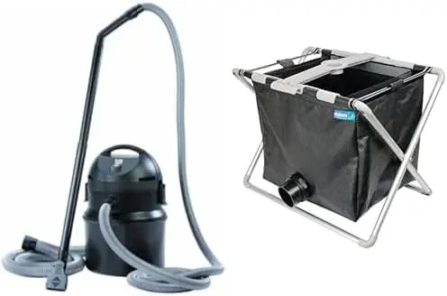 Pontec Aspirateur de Bassin Pondomatic 3 Hozelock Panier d'aspirateur pour Bassin – 1400 W, 30 l, 3000 l / h / 3000 l/h, 40 x 25 x 15 cm, argenté/noir