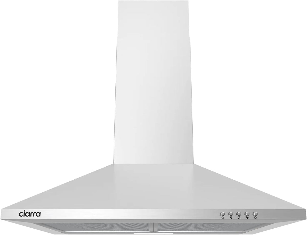 CIARRA Hotte Aspirante Pyramidale 60cm 370m³/h Inox CAS6201A – argenté