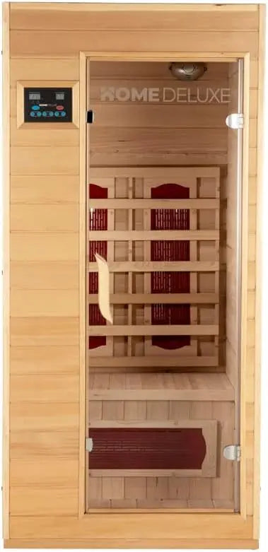 Home Deluxe Cabine infrarouge REDSUN S - 90 x 90 x 190 cm - pour 1 personne – beige/orange