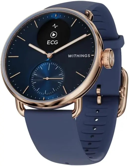 Withings ScanWatch 2 Montre intelligente hybride pour homme et femme – SPO2, bleu/noir/gris