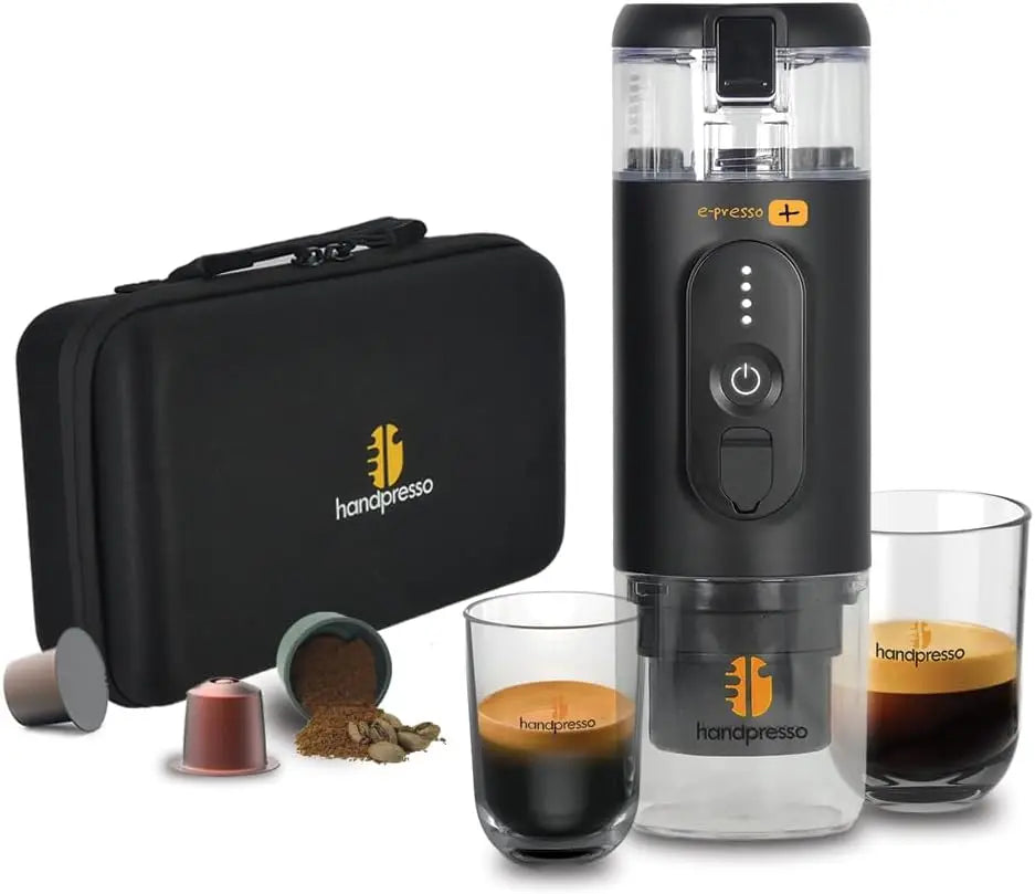 Handpresso E-Presso Plus Set 21712 machine à café – 50 ml / 60 ml, noir/gris
