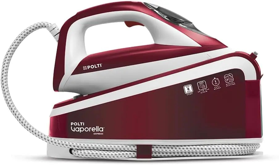 Polti Vaporella Express VE30.40 Fer à repasser à générateur de vapeur – gris/rouge/orange