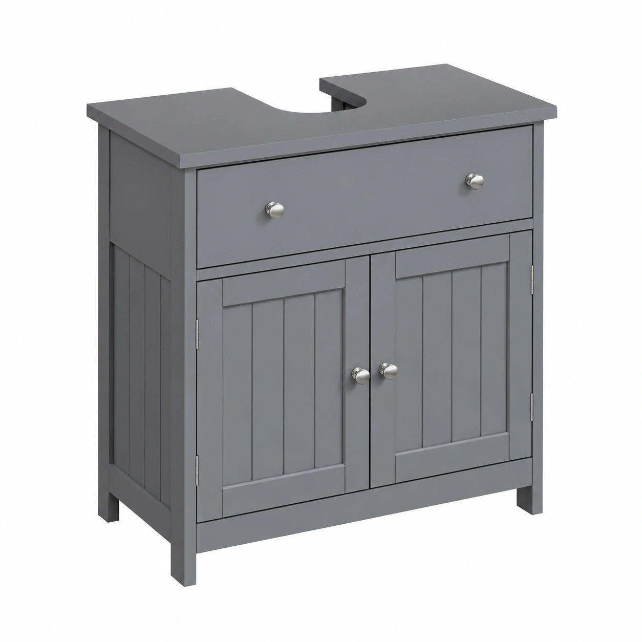 Armoire, en panneaux de bois, avec rangement, avec tiroirs, avec portes, coloris gris, 60 x 30 x 60 cm, pour la chambre