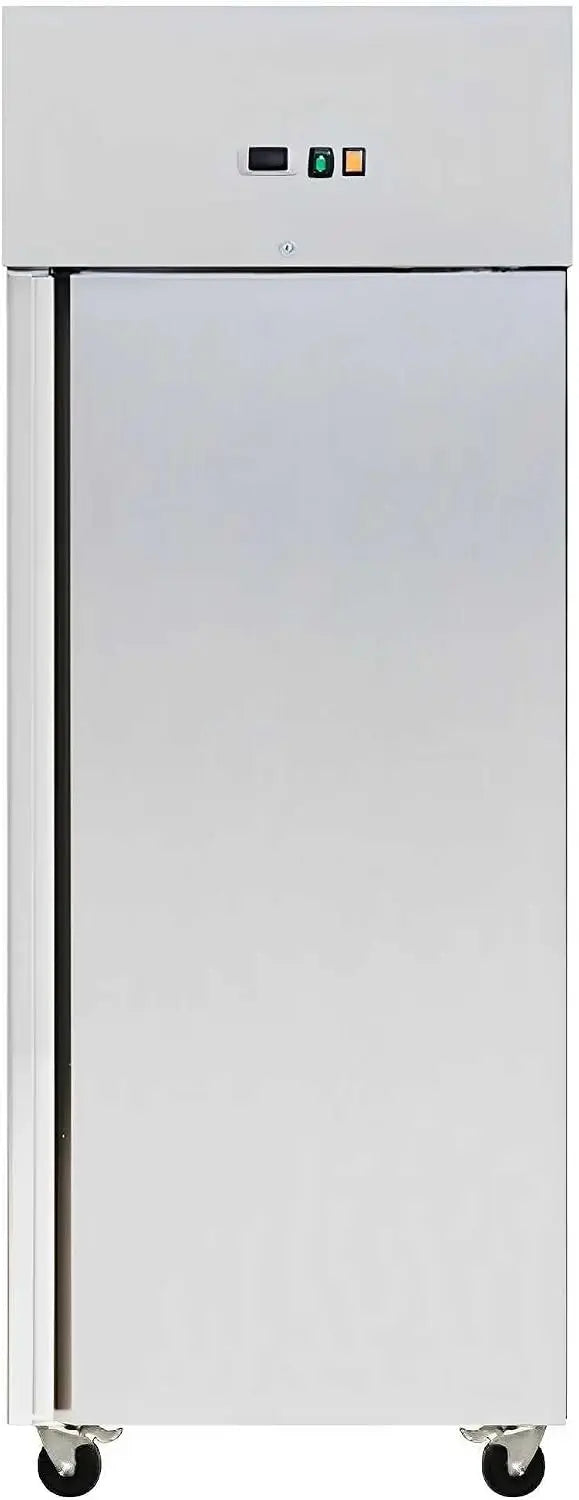 MBH - Réfrigérateur professionnel en acier inoxydable GN2/1 et 610 litres pour l'hôtellerie. Frigo – 460 W, 1,81 kWh / 659 kWh, 50 Hz, argenté
