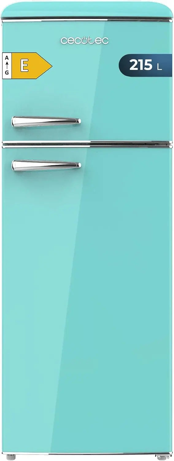 Cecotec Réfrigérateur à deux portes rétro 215 L Bolero CoolMarket 2D Origin 215 Vert. Hauteur 148,2 cm