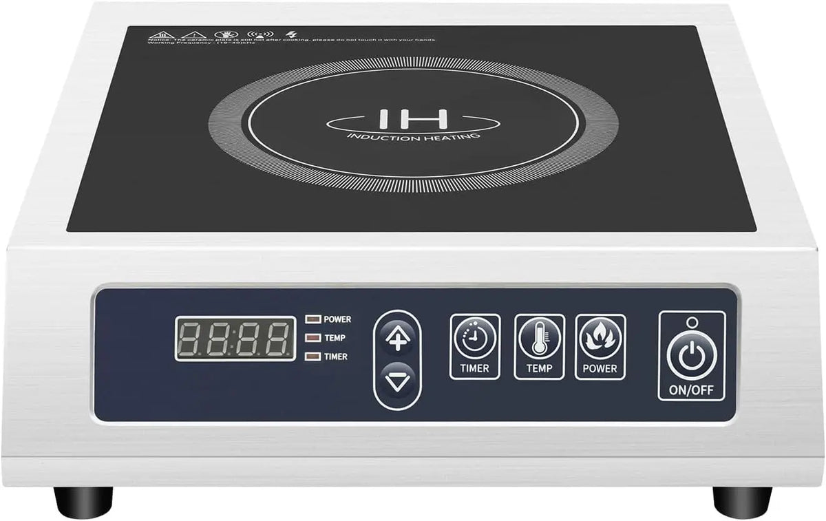 Table de cuisson à induction professionnelle 3500W 35cm - Cuisinière à induction avec affichage numérique – gris