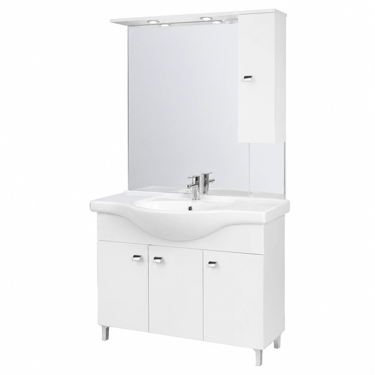 Ensemble de meubles de salle de bain, coloris blanc, pour la salle de bain