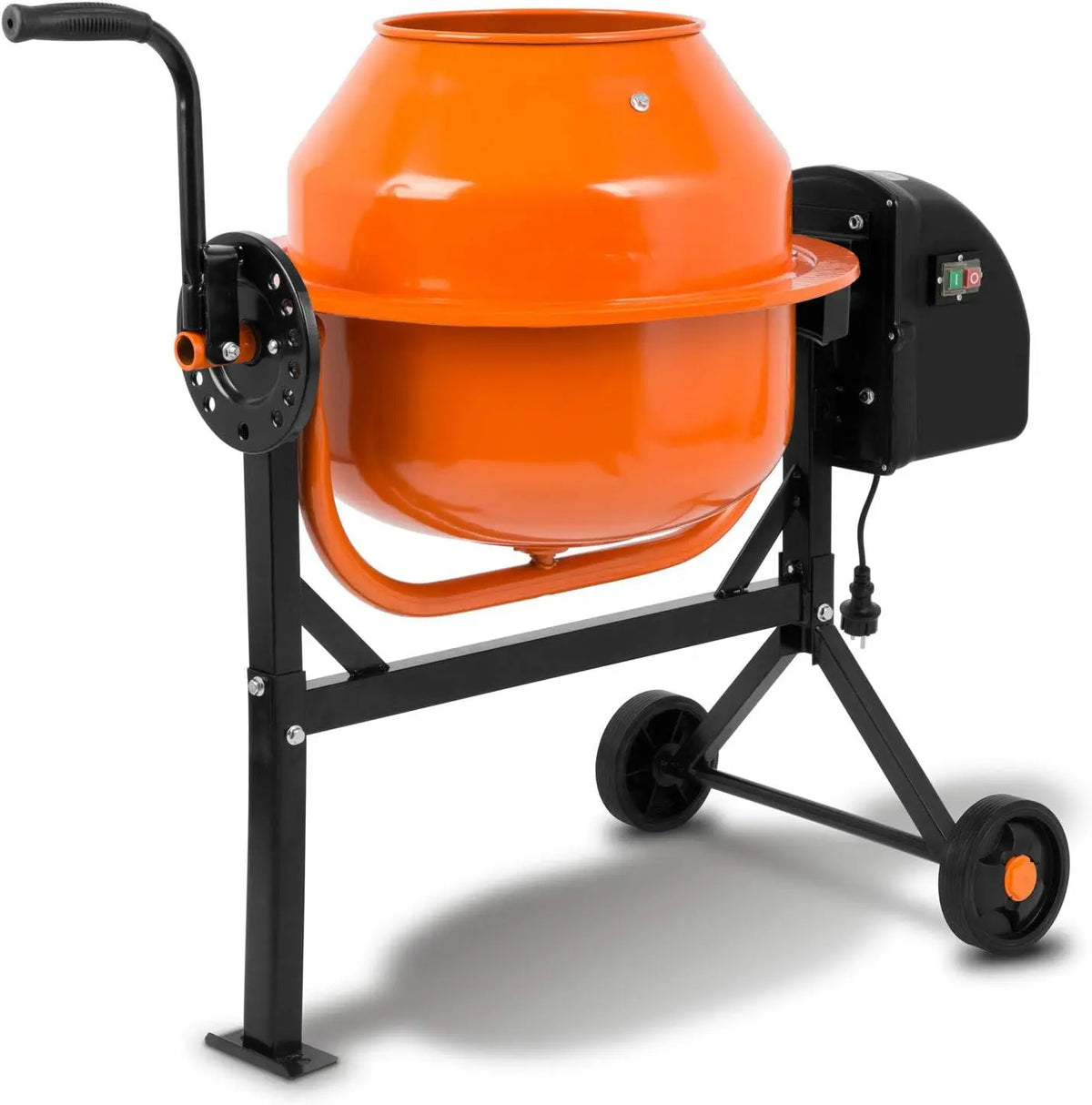 EBERTH 65L Bétonnière Électrique malaxeur – 220 W, orange/gris/noir