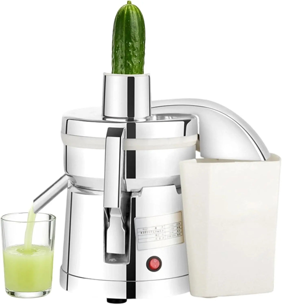 Centrifugeuse Fruits et Légumes Professionnelle Inox 2800 RPM – 180 W / 370 W, argenté