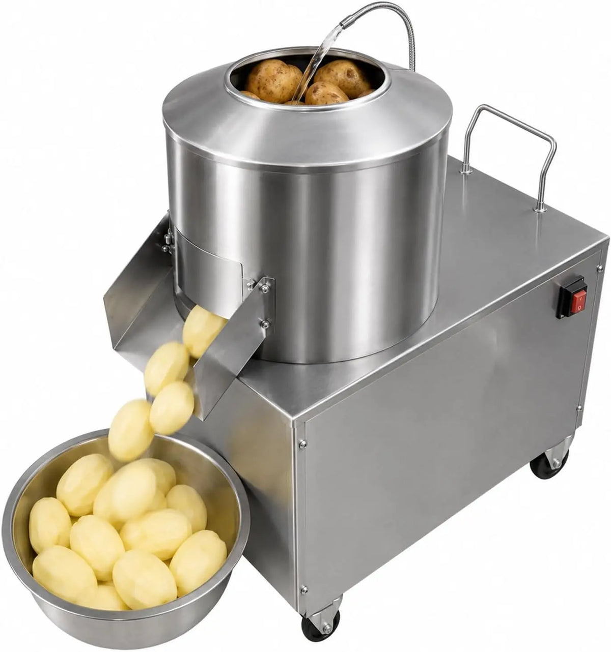 10–15 Kg Éplucheuse De Pommes De Terre Professionnelle 1500w – argenté