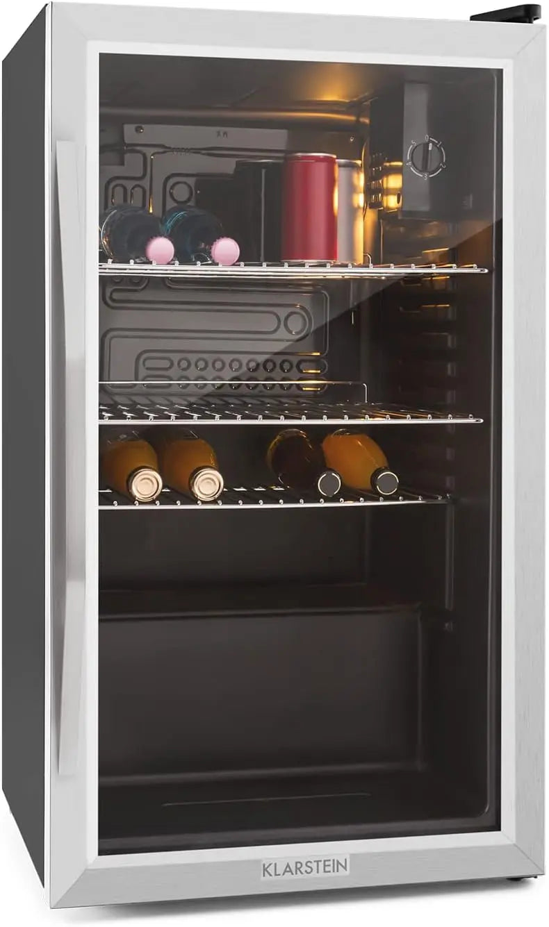 KLARSTEIN Beersafe Réfrigérateur à Boissons 80 L – 60 Hz, noir/argenté