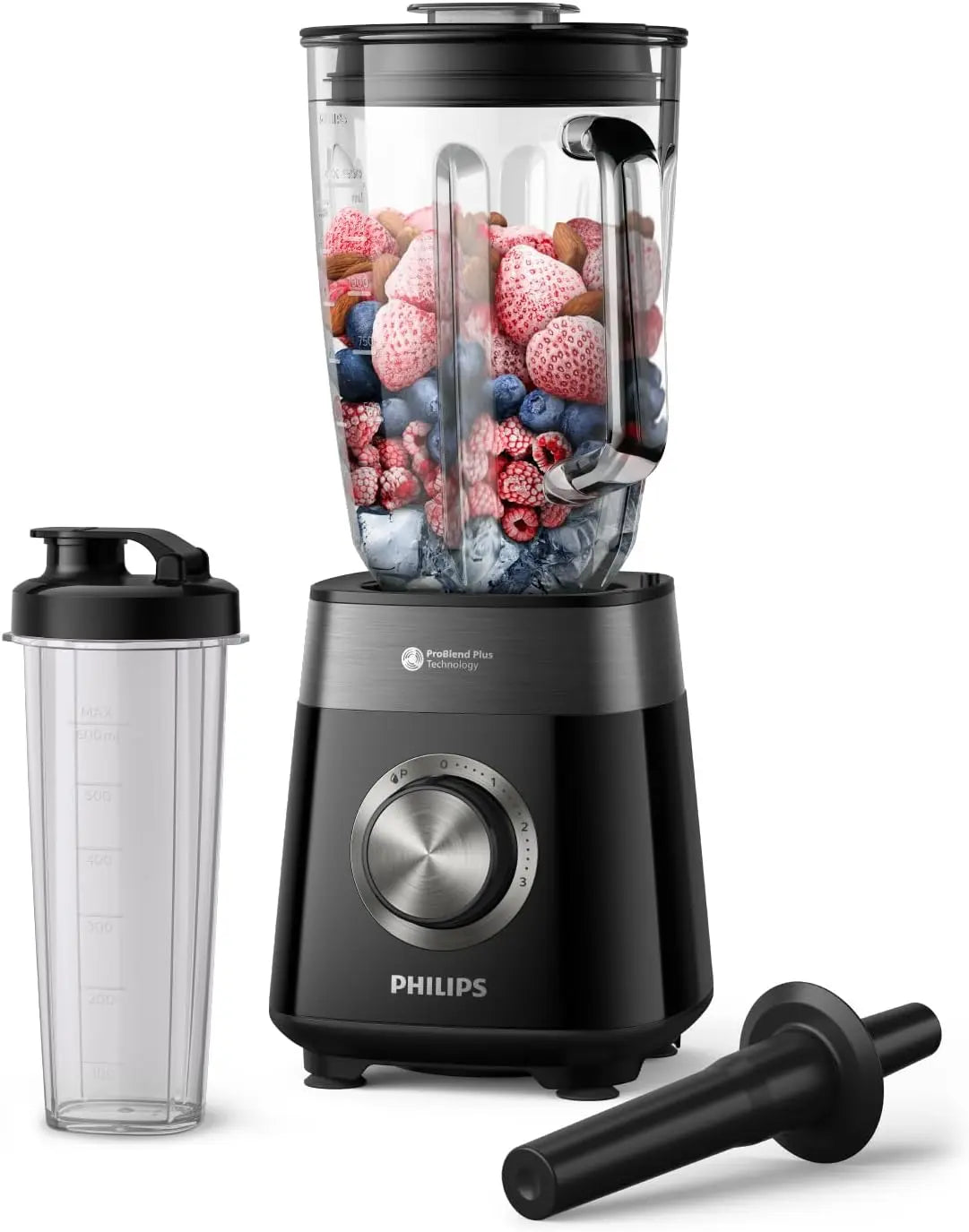 Philips Blender mixeur 5000 ProBlend Plus – 1200 W, 2 L, noir