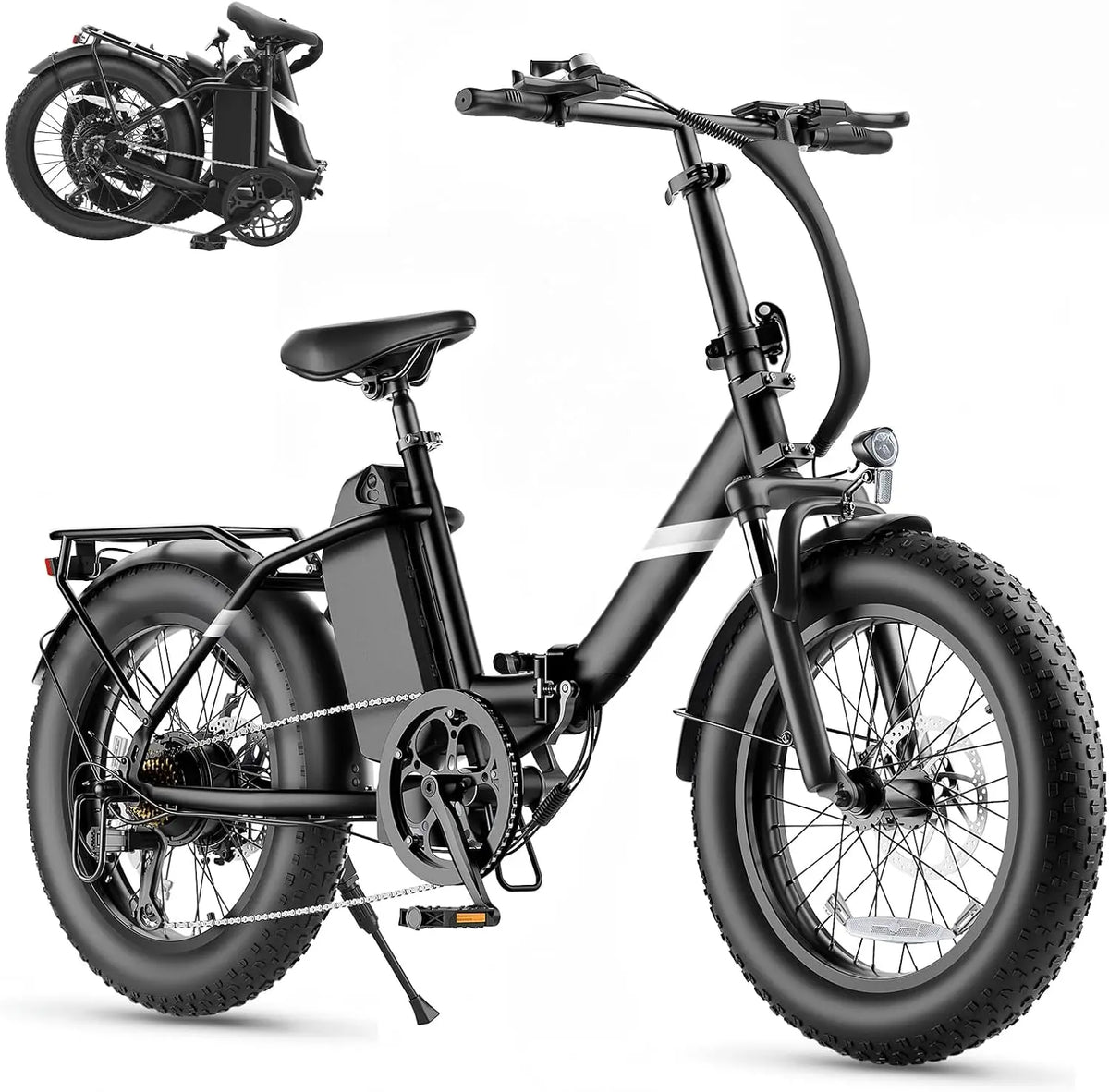Touroll S3 Pro/S3 Vélo Électrique Fat Bike Pliable – 250 W, 468 Wh, 40 Nm, gris/noir