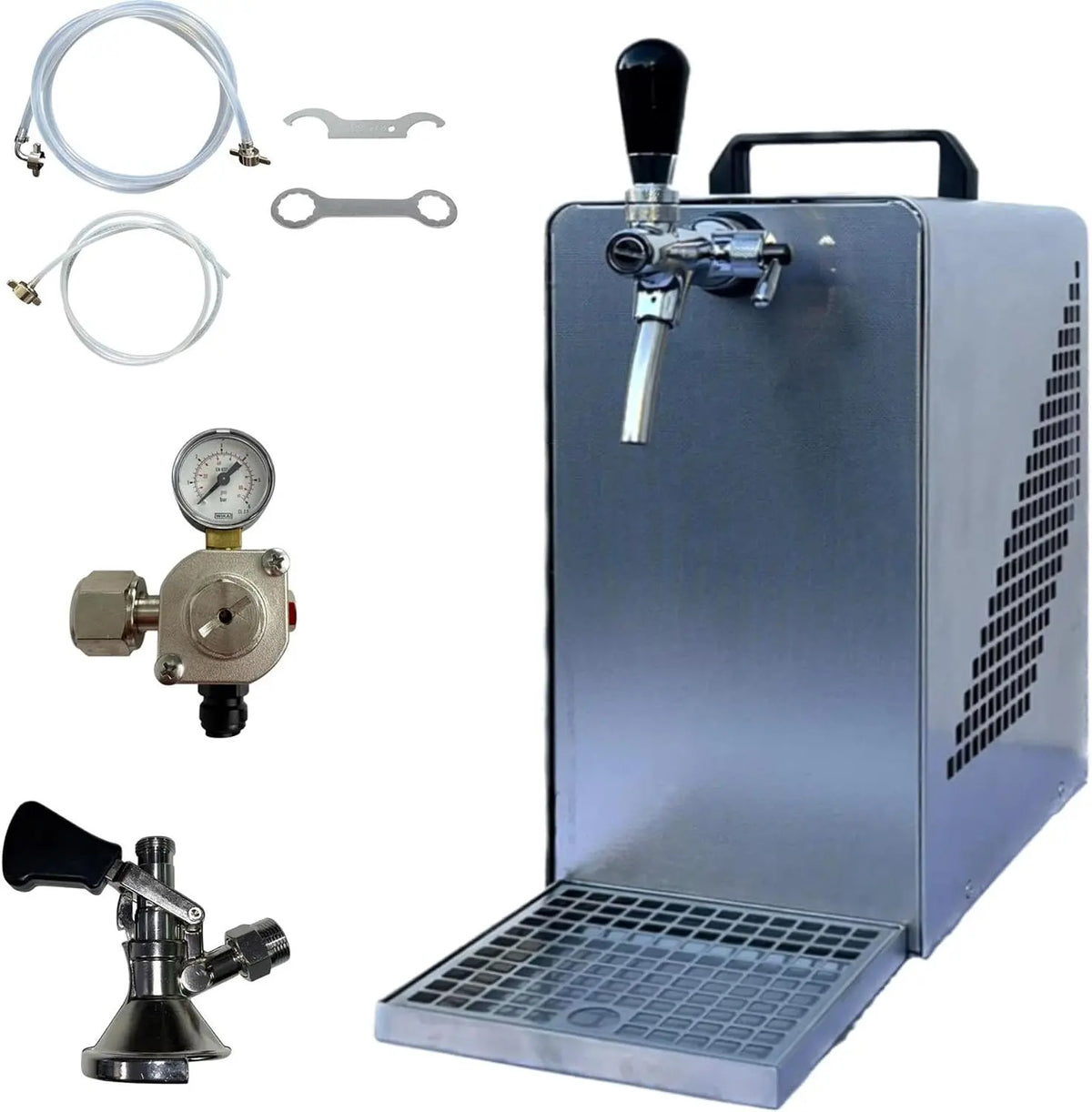 Distributeur de bière refroidisseur de bière avec refroidissement 30 l/h - ensemble - type M - sans CO2 – bleu/gris