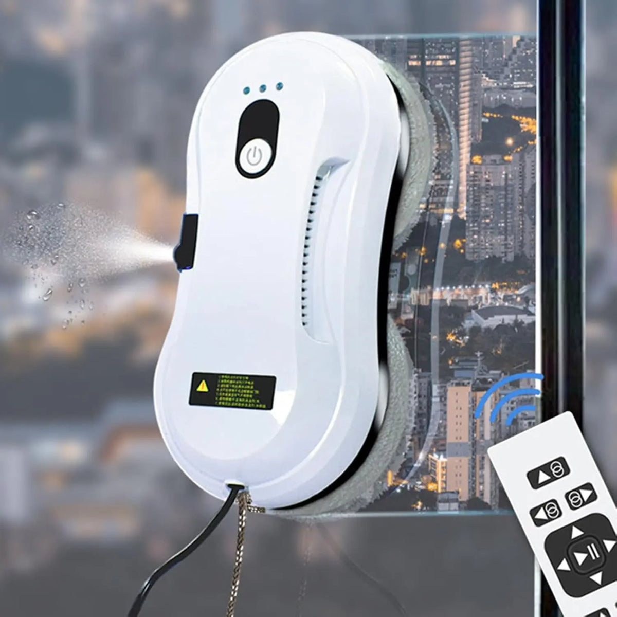 Robot de nettoyage de vitres – 80 W, 30 ml, 500 mAh, 60 Hz / 50 Hz, blanc