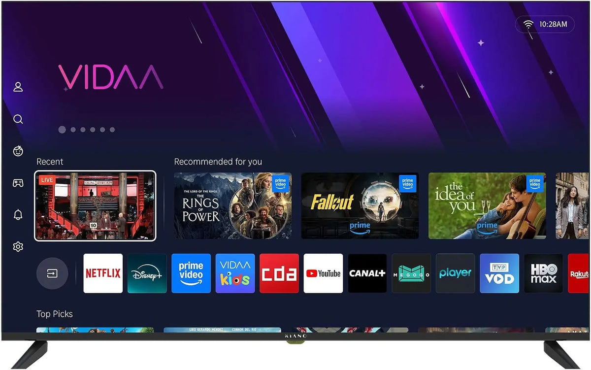 KIANO Elegance 50' téléviseur connecté 4K UHD – DVB-T2/S2/C, noir