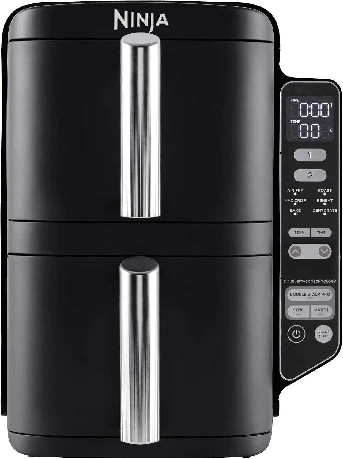 Ninja Double Stack Air-Fryer friteuse – 7,6 L, noir/gris