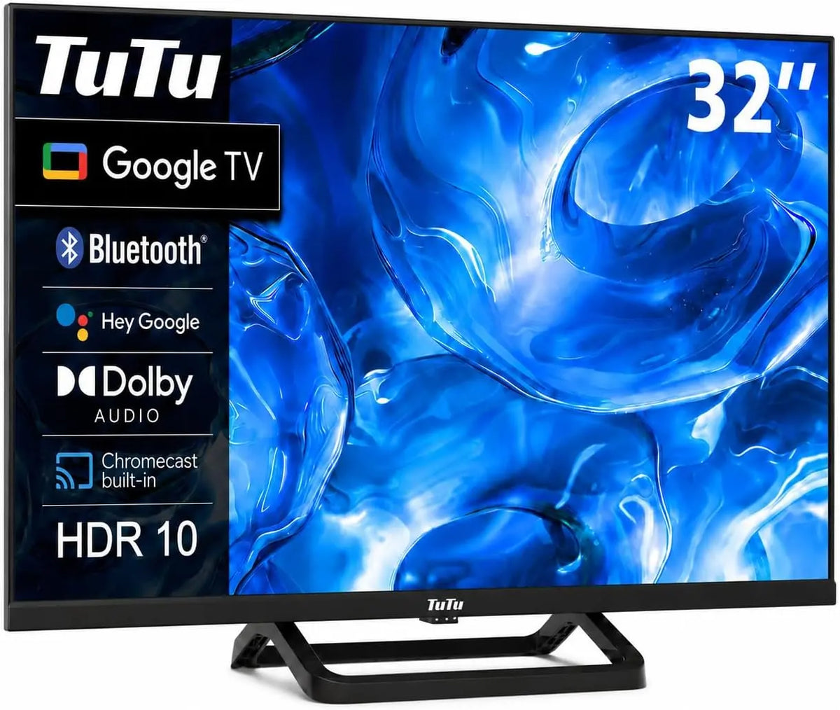 TuTu TUG32HQ1C téléviseur connecté 32 Pouces 80 cm – noir