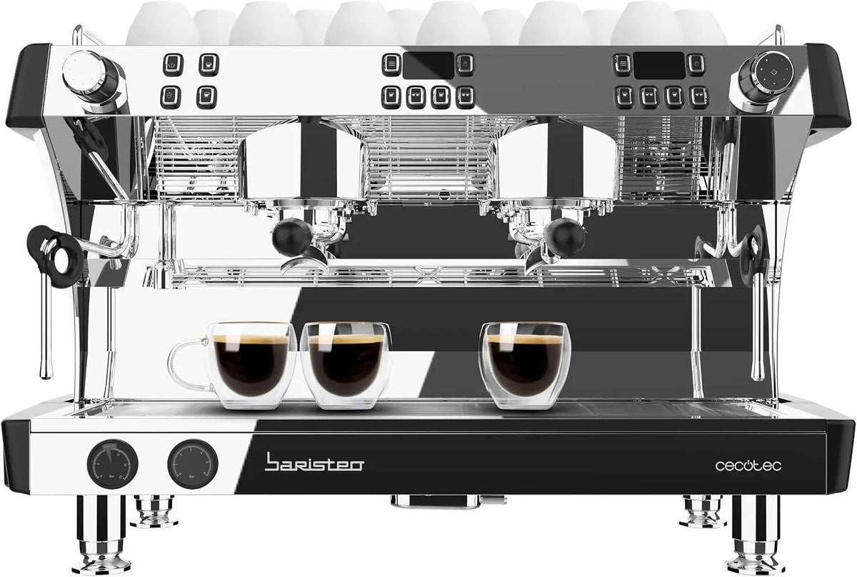 Cecotec Machine a Café Expresso Professionnelle Barista Baristeo Mattina 2x. Machine À Café – 550 ml / 10,5 L, gris/noir