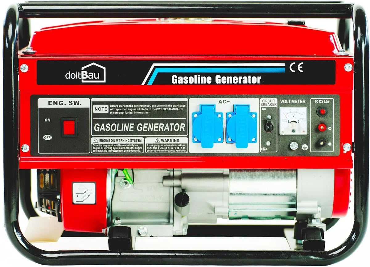 Générateur d'énergie à essence – 10 W, 15 litres / 0,6 l, gris/rouge/noir