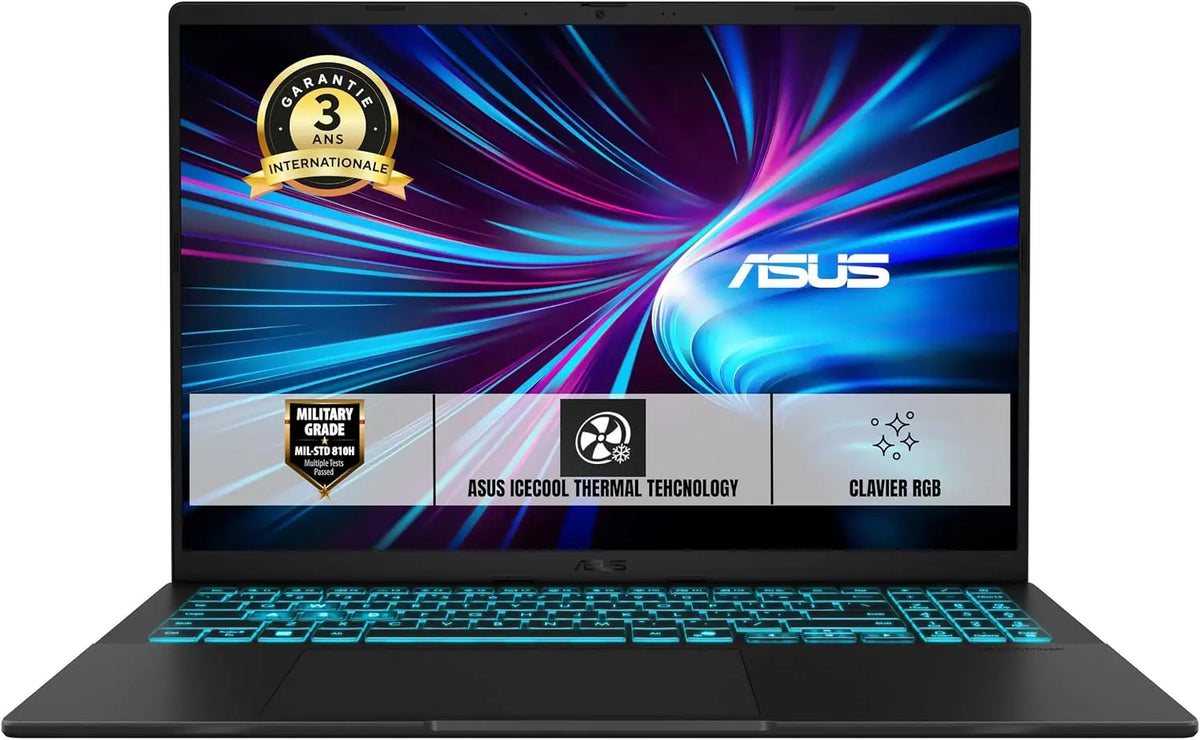 ASUS V16 pour le jeu V3607VM-RP036W 16 Pouces WUXGA 144Hz PC portable Intel Core 7 240H up to 5.2 GHz – NVIDIA GeForce RTX 5060, 144 Hz / 5,2 GHz