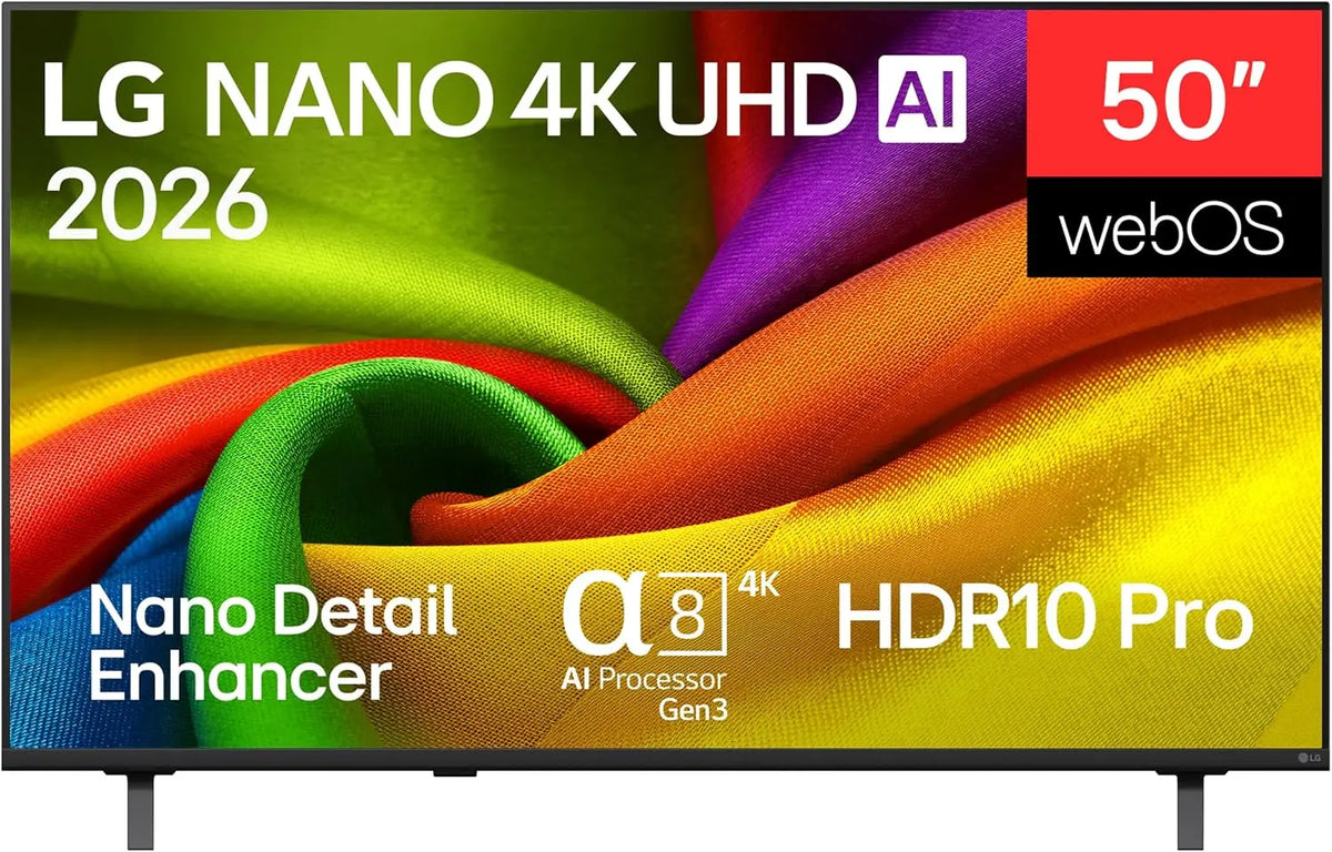 LG téléviseur Nano NU85 2026 50' LED UHD 4K - 50NU850B6LA – noir