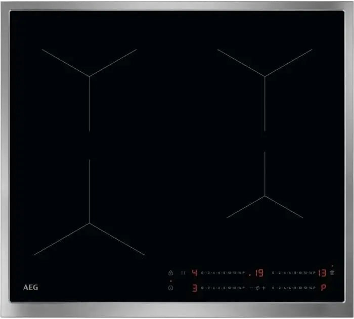 AEG Plaque à induction autonome 60 cm - 4 zones flexibles avec fonction Power - 14 niveaux - cadre – noir