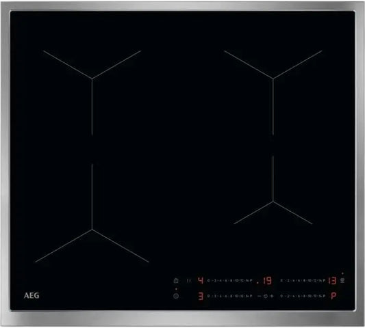AEG Plaque à induction autonome 60 cm - 4 zones flexibles avec fonction Power - 14 niveaux - cadre – noir