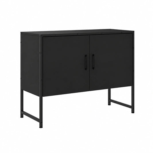 Armoire, avec rangement, avec portes, coloris noir, pour la chambre