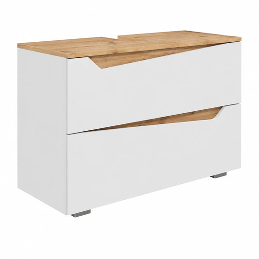 Ensemble de meubles de salle de bain, 80 x 57,5 cm, coloris blanc, pour la salle de bain