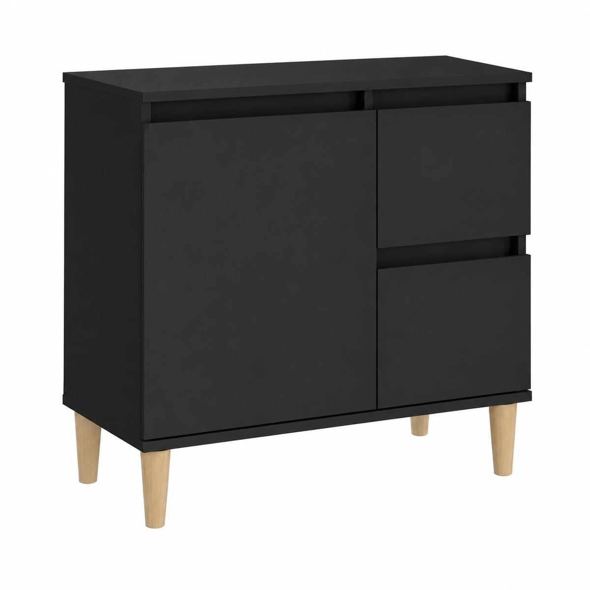 Armoire, avec rangement, coloris noir, 65 x 33 x 60 cm, pour la chambre