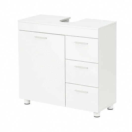 Armoire, réglable, avec rangement, avec tiroirs, coloris blanc, 70 x 30 x 64 cm, pour la chambre