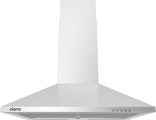 CIARRA Hotte Aspirante Pyramidale 60cm 370m³/h Inox CAS6201A – argenté