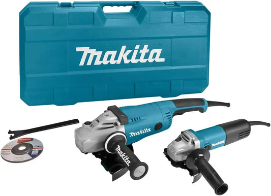 Lot de 2 meuleuses filaires GA9020 et 9558HNRG - MAKITA DK0053G – bleu/gris
