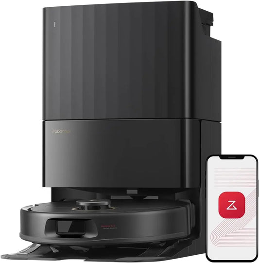 Roborock Qrevo S5V Aspirateur Robot Laveur avec Station – gris/noir