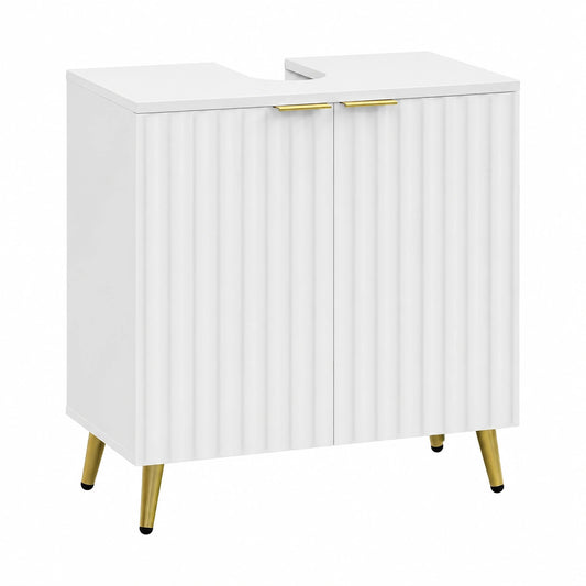 Ensemble de meubles de salle de bain, réglable, avec étagères, avec portes, 60 x 30 x 62 cm, pour la salle de bain