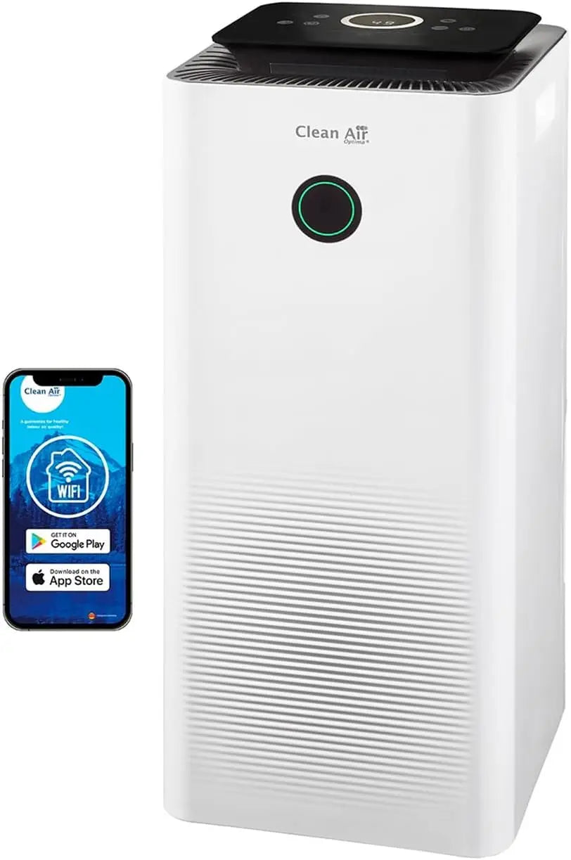 Clean Air Optima CA-707 Smart - 2en1: Déshumificateur & purificateur d'air - Idéal pour 70m² / 175m³ – 254 nm, gris/bleu/noir