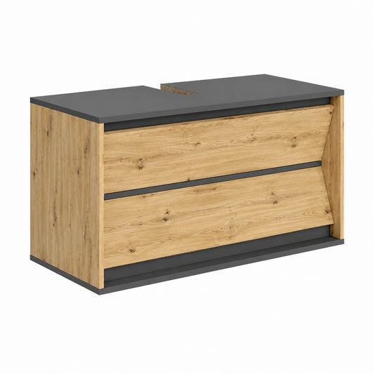 Ensemble de meubles de salle de bain, coloris anthracite, 100 x 50 cm, pour la salle de bain