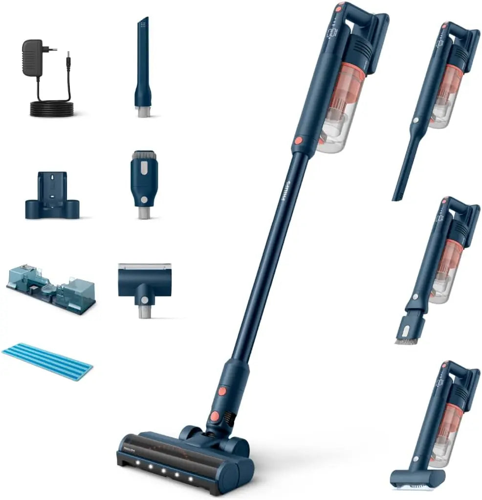 PHILIPS Aspirateur sans Fil 5000 SpeedPro Max – 840 L/min, bleu/gris