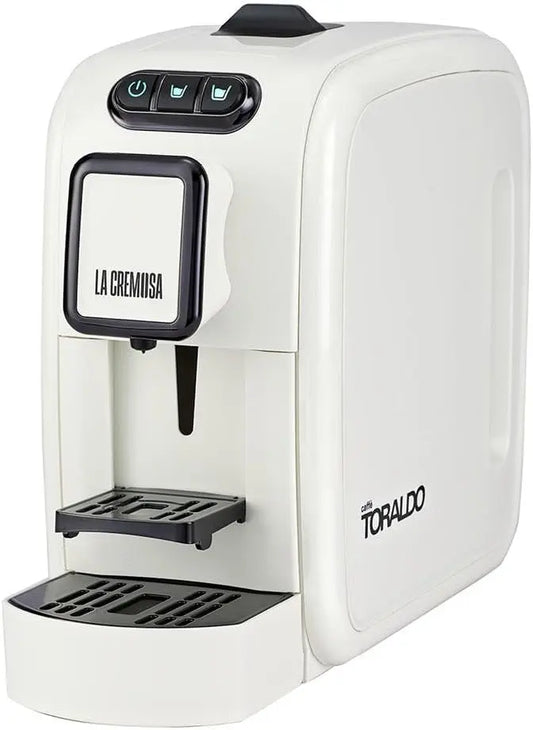 Toraldo La Cremosa Machine à café pour dosettes de 44 mm Blanc – 1100 W, 780 ml