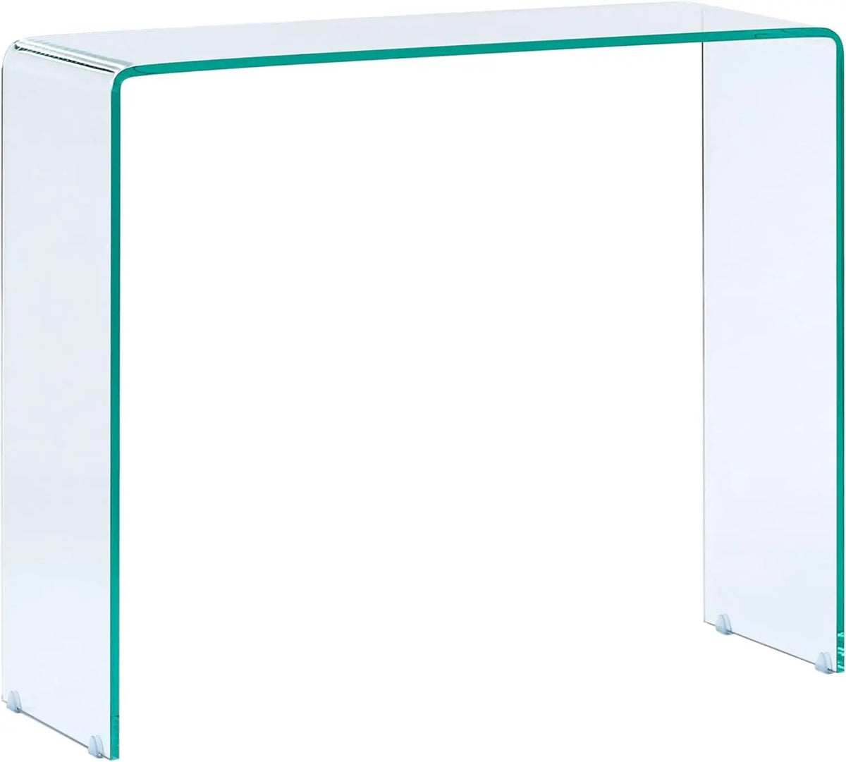 Beliani Table Console ou Coiffeuse en Verre Transparent au Design Moderne pour Intérieur Minimaliste ou – blanc