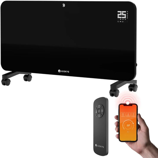 Juskys radiateur en verre 2000W – 60 Hz, noir