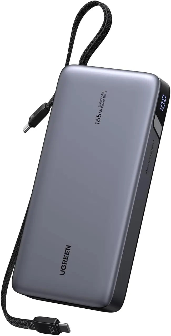 UGREEN Nexode 165W Batterie Externe 25000mAh Power Bank Charge Rapide 140W – 165 W / 140 W, gris
