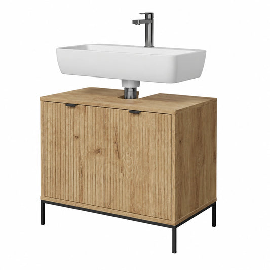 Ensemble de meubles de salle de bain, en chêne, 70 x 63 cm, pour la salle de bain