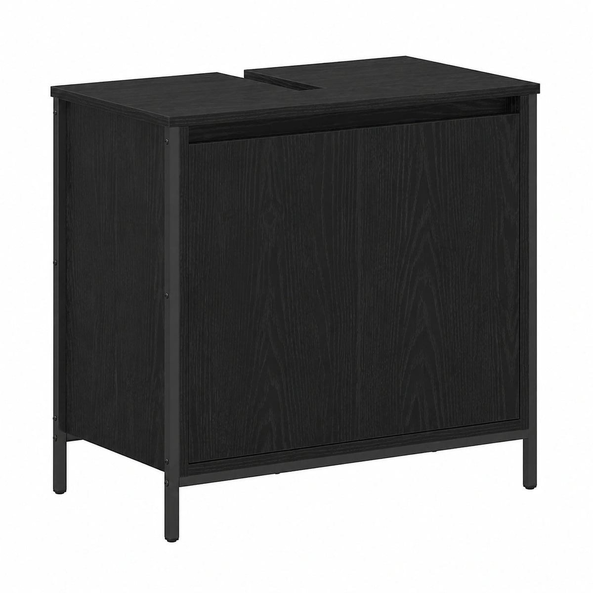 Armoire, avec rangement, coloris noir, 60 x 34,5 x 60 cm, pour la chambre