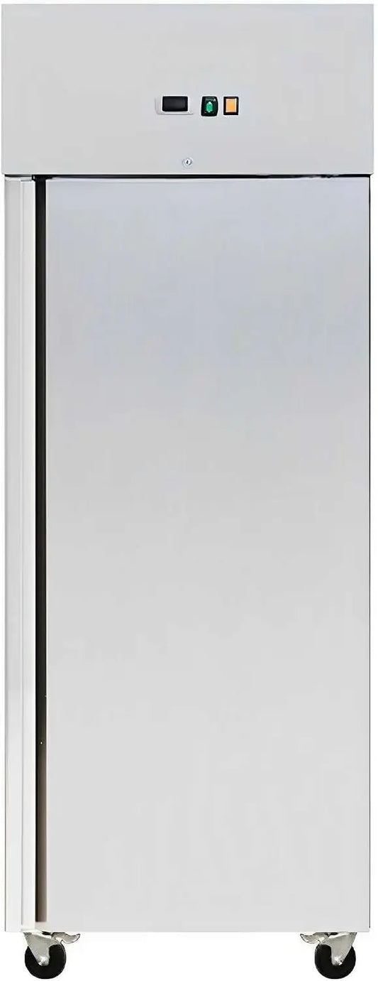 MBH - Réfrigérateur professionnel en acier inoxydable GN2/1 et 610 litres pour l'hôtellerie. Frigo – 460 W, 1,81 kWh / 659 kWh, 50 Hz, argenté