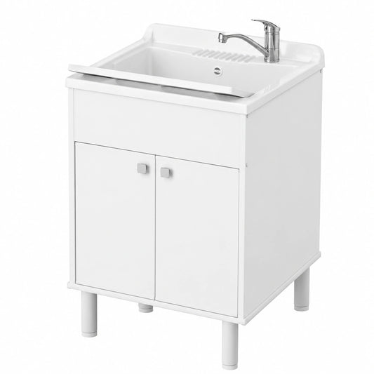 Ensemble de meubles de salle de bain, coloris blanc, pour la salle de bain